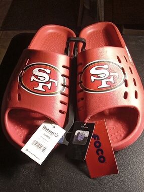Men's Sandals Red San Francisco New With Tags Measurements In The Pictures
